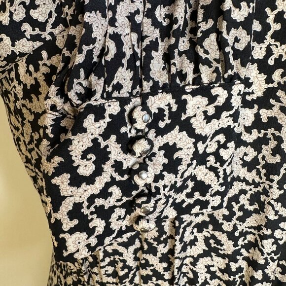 THE KOOPLES Silk Mini Dress Baroque Lace-Print 3 - Picture 6 of 9